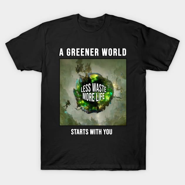 A greener world starts with you T-Shirt by Aleksandar NIkolic